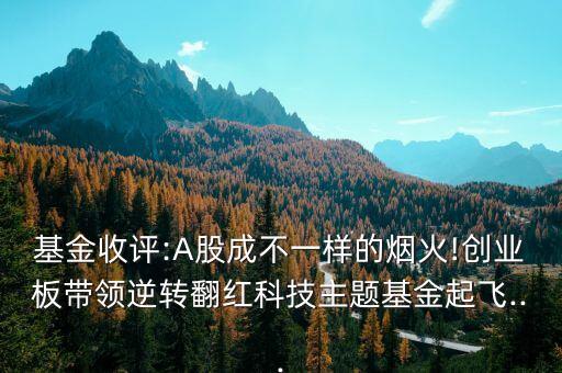 基金收評:A股成不一樣的煙火!創(chuàng)業(yè)板帶領(lǐng)逆轉(zhuǎn)翻紅科技主題基金起飛...