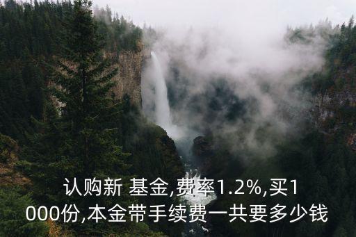  認購新 基金,費率1.2%,買1000份,本金帶手續(xù)費一共要多少錢