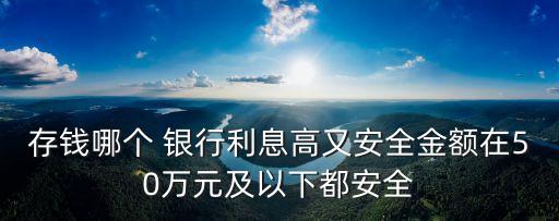 存錢哪個 銀行利息高又安全金額在50萬元及以下都安全