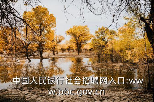  中國人民銀行社會招聘網(wǎng)入口:www.pbc.gov.cn