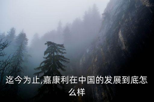 迄今為止,嘉康利在中國的發(fā)展到底怎么樣