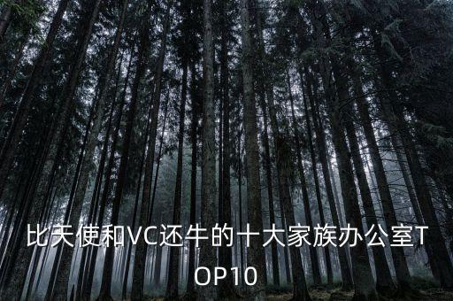 比天使和VC還牛的十大家族辦公室TOP10