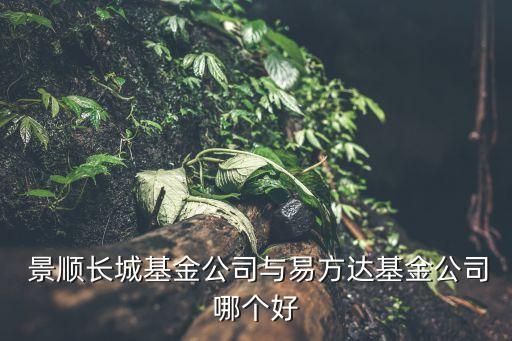  景順長城基金公司與易方達(dá)基金公司哪個(gè)好