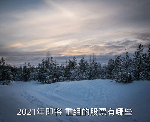 2021年即將 重組的股票有哪些