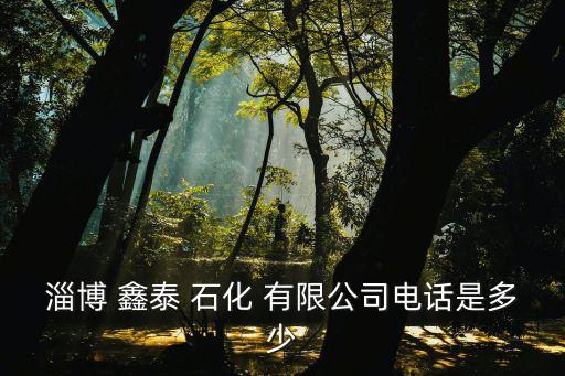 淄博 鑫泰 石化 有限公司電話是多少