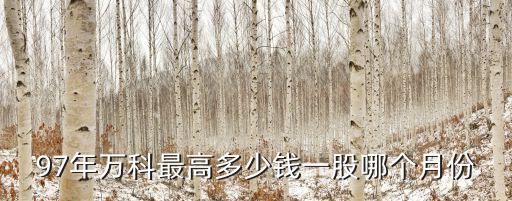 97年萬(wàn)科最高多少錢一股哪個(gè)月份