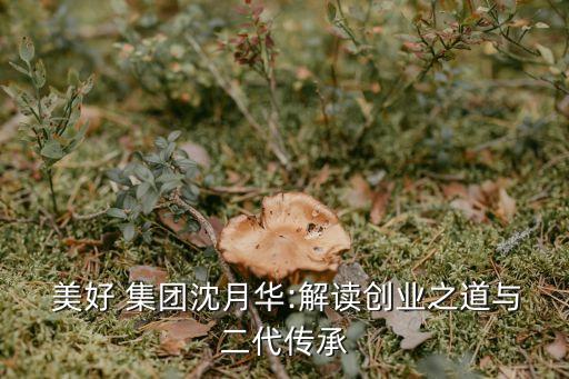  美好 集團(tuán)沈月華:解讀創(chuàng)業(yè)之道與二代傳承