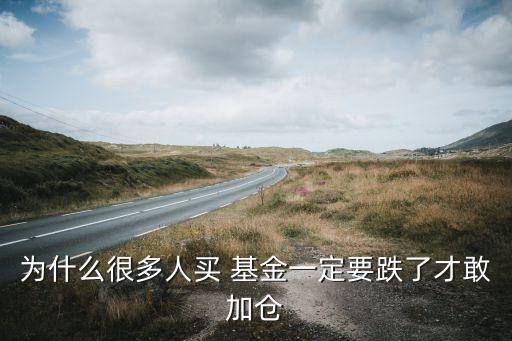 為什么很多人買(mǎi) 基金一定要跌了才敢加倉(cāng)