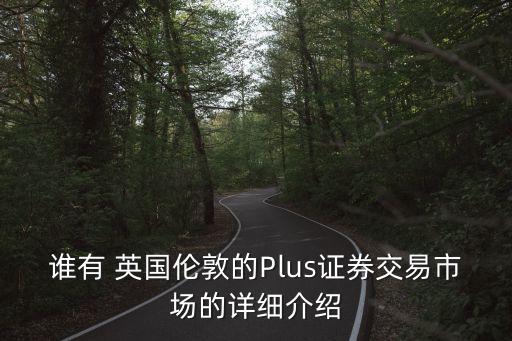 誰有 英國倫敦的Plus證券交易市場的詳細介紹