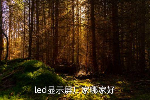 led顯示屏廠(chǎng)家哪家好