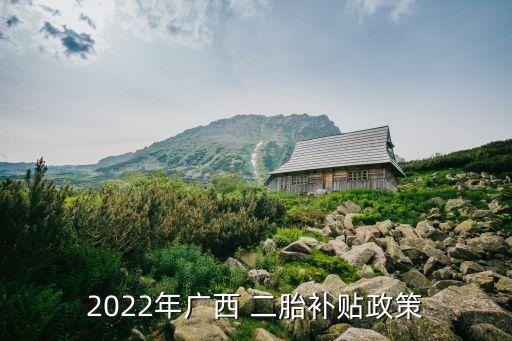 2022年廣西 二胎補貼政策