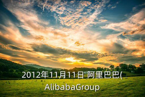 2012年11月11日 阿里巴巴(AlibabaGroup