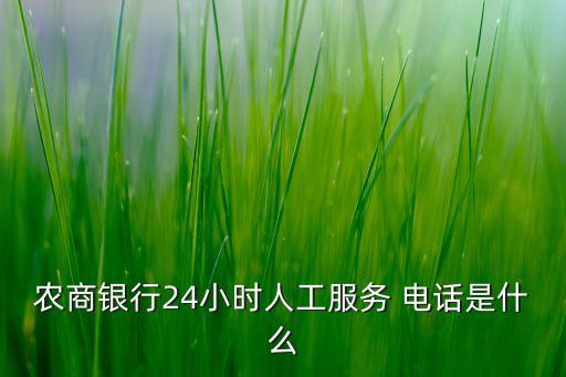 農(nóng)商銀行24小時人工服務(wù) 電話是什么