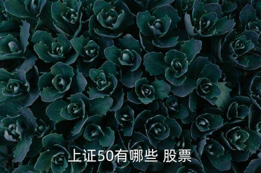 上證50有哪些 股票