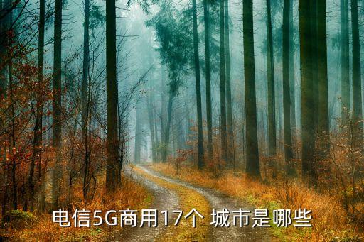 電信5G商用17個 城市是哪些