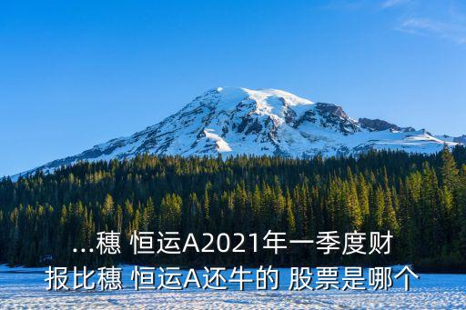 ...穗 恒運(yùn)A2021年一季度財(cái)報(bào)比穗 恒運(yùn)A還牛的 股票是哪個(gè)