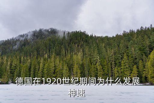  德國在1920世紀期間為什么發(fā)展神速