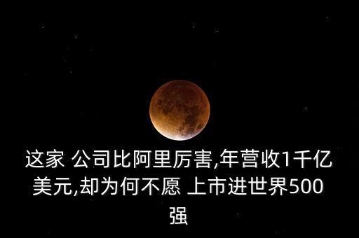 這家 公司比阿里厲害,年營收1千億美元,卻為何不愿 上市進世界500強