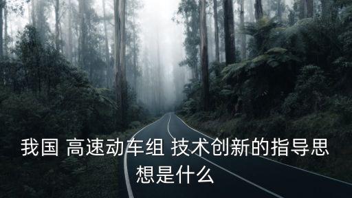 我國 高速動車組 技術創(chuàng)新的指導思想是什么