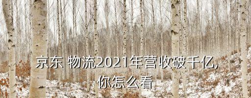  京東 物流2021年營收破千億,你怎么看