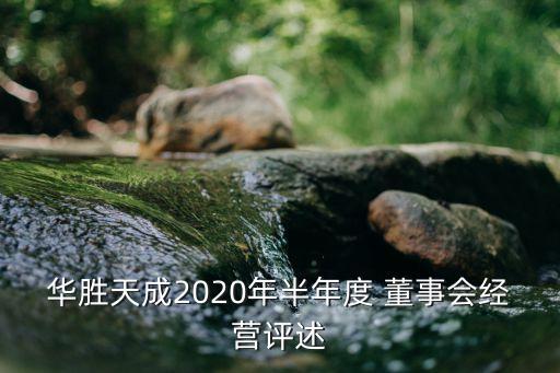 華勝天成2020年半年度 董事會經(jīng)營評述