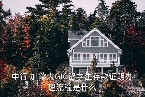 中行 加拿大GIC留學(xué)生存款證明辦理流程是什么