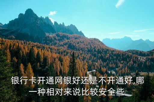  銀行卡開通網銀好還是不開通好,哪一種相對來說比較安全些