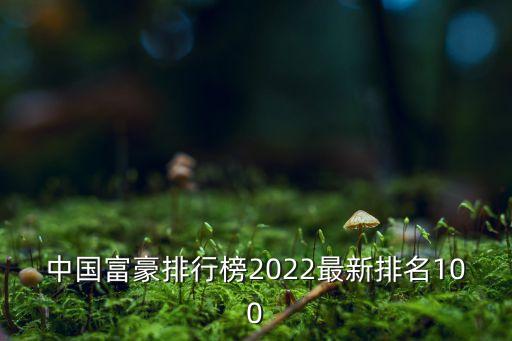 中國富豪排行榜2022最新排名100