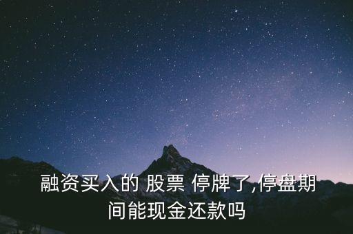 融資的股票停牌怎么辦,股票停牌融資余額減少是好是壞