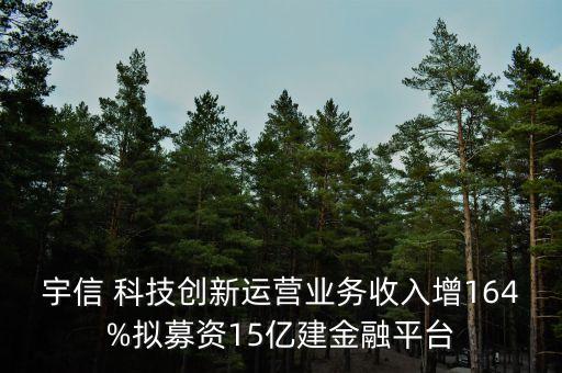 宇信 科技創(chuàng)新運(yùn)營業(yè)務(wù)收入增164%擬募資15億建金融平臺(tái)