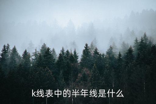 k線表中的半年線是什么