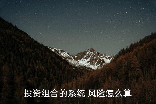 投資組合的系統(tǒng) 風(fēng)險怎么算