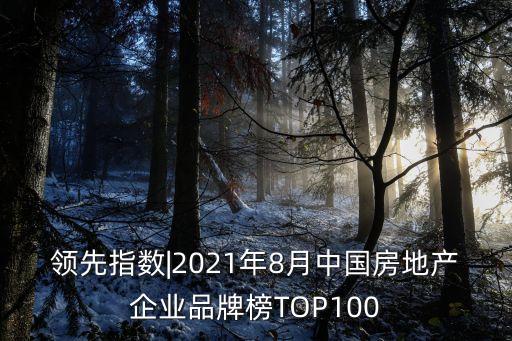 領(lǐng)先指數(shù)|2021年8月中國房地產(chǎn)企業(yè)品牌榜TOP100