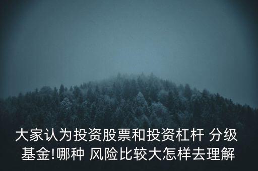 大家認(rèn)為投資股票和投資杠桿 分級(jí) 基金!哪種 風(fēng)險(xiǎn)比較大怎樣去理解