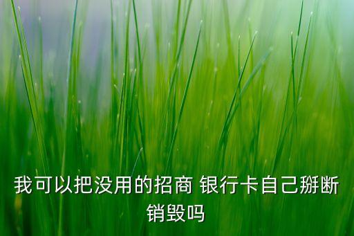 我可以把沒用的招商 銀行卡自己掰斷銷毀嗎