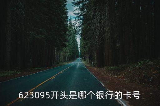 623095開頭是哪個銀行的卡號