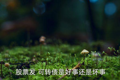  股票發(fā) 可轉(zhuǎn)債是好事還是壞事