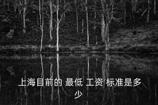  上海目前的 最低 工資 標(biāo)準(zhǔn)是多少