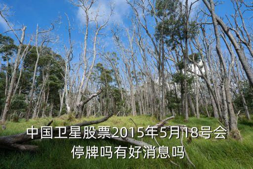 中國衛(wèi)星股票2015年5月18號會 停牌嗎有好消息嗎