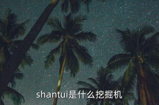 shantui是什么挖掘機