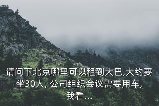 請(qǐng)問下北京哪里可以租到大巴,大約要坐30人, 公司組織會(huì)議需要用車,我看...