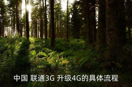 中國(guó) 聯(lián)通3G 升級(jí)4G的具體流程