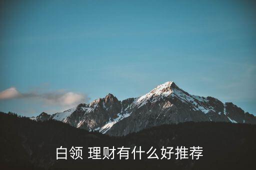  白領(lǐng) 理財有什么好推薦