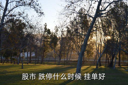 股市 跌停什么時(shí)候 掛單好