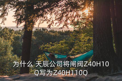 為什么 天辰公司將閘閥Z40H10Q寫(xiě)為Z40H110Q