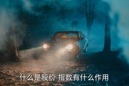 什么是股價 指數(shù)有什么作用