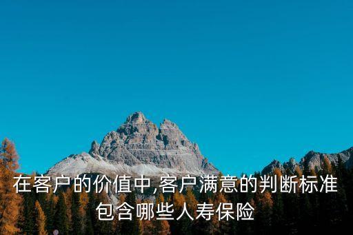 在客戶的價值中,客戶滿意的判斷標(biāo)準(zhǔn)包含哪些人壽保險