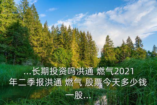 ...長期投資嗎洪通 燃氣2021年二季報洪通 燃氣 股票今天多少錢一股...