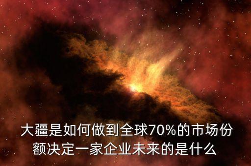  大疆是如何做到全球70%的市場份額決定一家企業(yè)未來的是什么