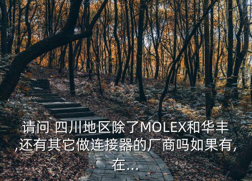 請問 四川地區(qū)除了MOLEX和華豐,還有其它做連接器的廠商嗎如果有,在...